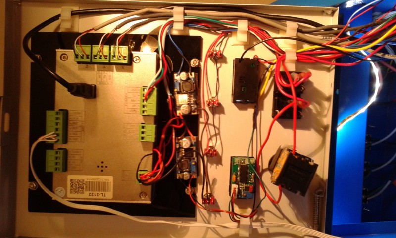 Back side wiring of DSP unit