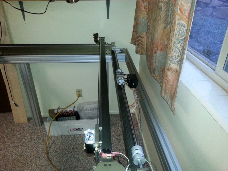 The laser tube will go behind and above the Y motor
