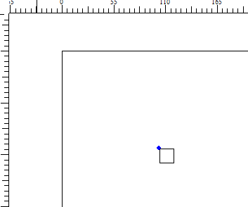 10mm square at (100,100)