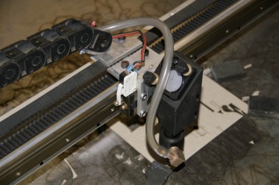 I have set up a limit switch on the laser head so I can set the limit to anywhere I like on the X axis then set the table size to suit.  It makes it easier to set up multiple jobs on a big table.