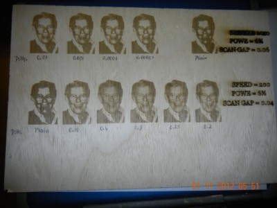 this are the comparison chart of the picture the dither settings und each picture