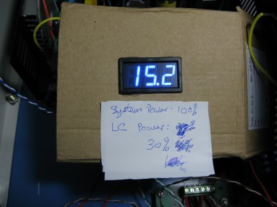 30% power on LaserCad,100% on System setup