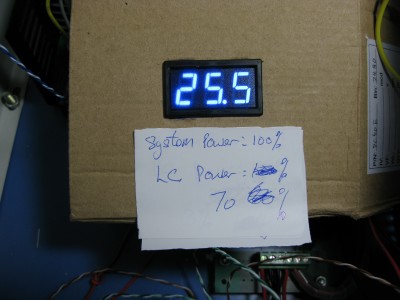 70% power on LaserCad,100% on System setup