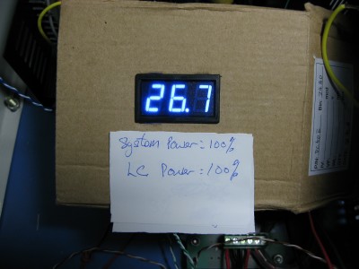 100% power on LaserCad,100% on System setup